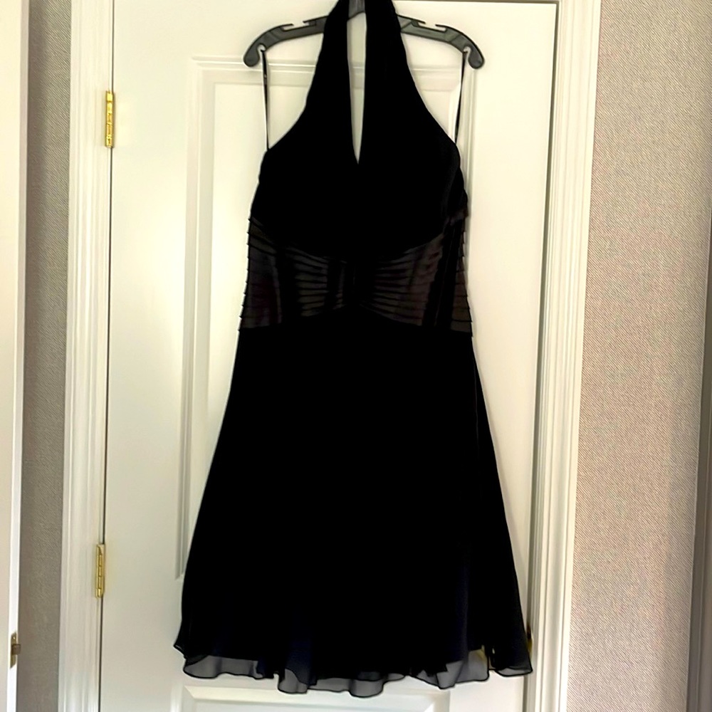 Tadashi halter silk cocktail dress